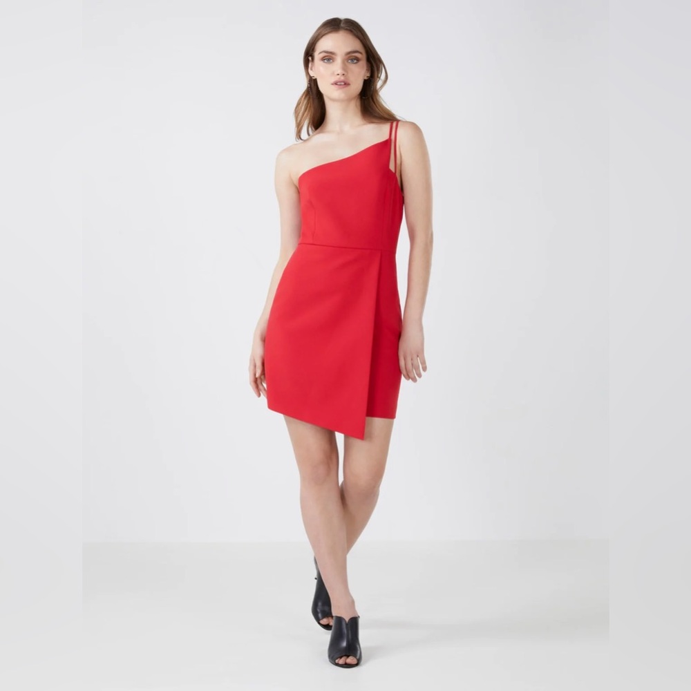 BCBGENERATION ADRIANNE ONE SHOULDER MINI DRESS